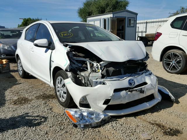 JTDKDTB37D1551323 - 2013 TOYOTA PRIUS C WHITE photo 1