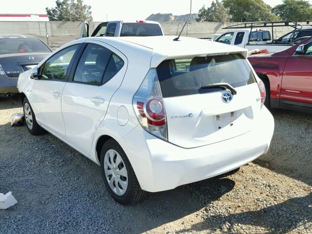 JTDKDTB37D1551323 - 2013 TOYOTA PRIUS C WHITE photo 3