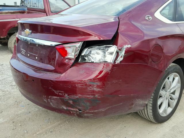 2G1105S3XH9146618 - 2017 CHEVROLET IMPALA LT MAROON photo 9