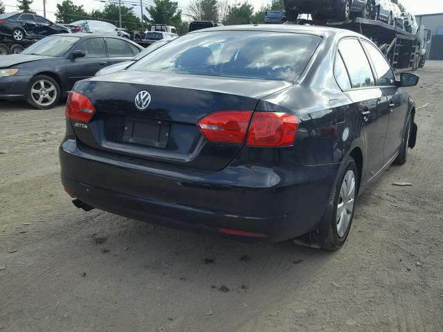 3VW2K7AJ2CM352451 - 2012 VOLKSWAGEN JETTA BASE BLACK photo 4