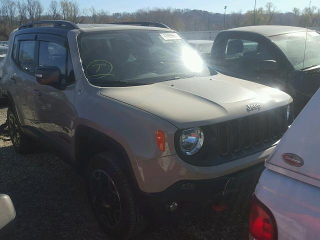 ZACCJBCT0GPE20275 - 2016 JEEP RENEGADE T TAN photo 1