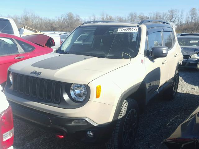 ZACCJBCT0GPE20275 - 2016 JEEP RENEGADE T TAN photo 2