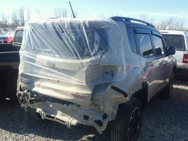 ZACCJBCT0GPE20275 - 2016 JEEP RENEGADE T TAN photo 4