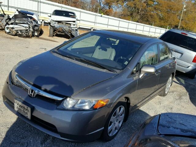 1HGFA16557L019735 - 2007 HONDA CIVIC LX GRAY photo 2