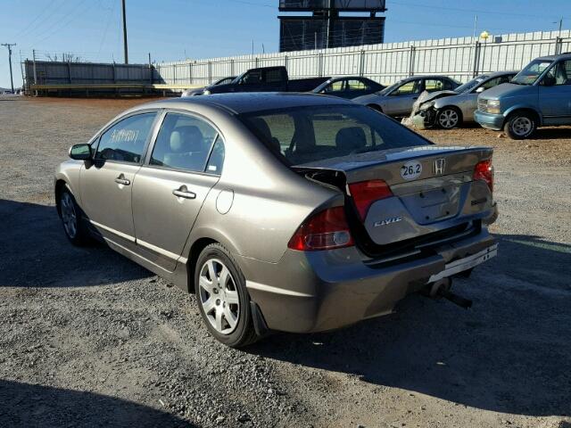 1HGFA16557L019735 - 2007 HONDA CIVIC LX GRAY photo 3