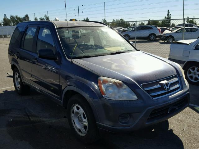 JHLRD68585C020942 - 2005 HONDA CR-V LX BLUE photo 1