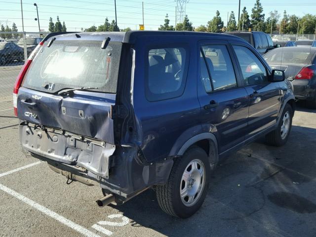 JHLRD68585C020942 - 2005 HONDA CR-V LX BLUE photo 4