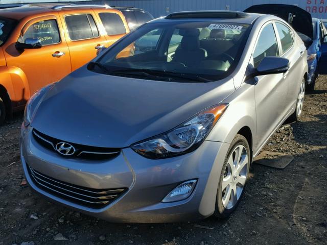 KMHDH4AE4DU586353 - 2013 HYUNDAI ELANTRA GL GRAY photo 2