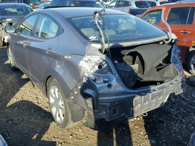 KMHDH4AE4DU586353 - 2013 HYUNDAI ELANTRA GL GRAY photo 3