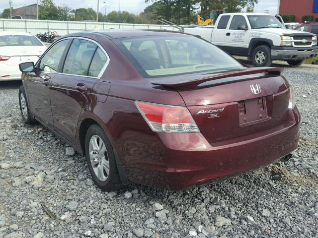 1HGCP26428A122526 - 2008 HONDA ACCORD LXP MAROON photo 3