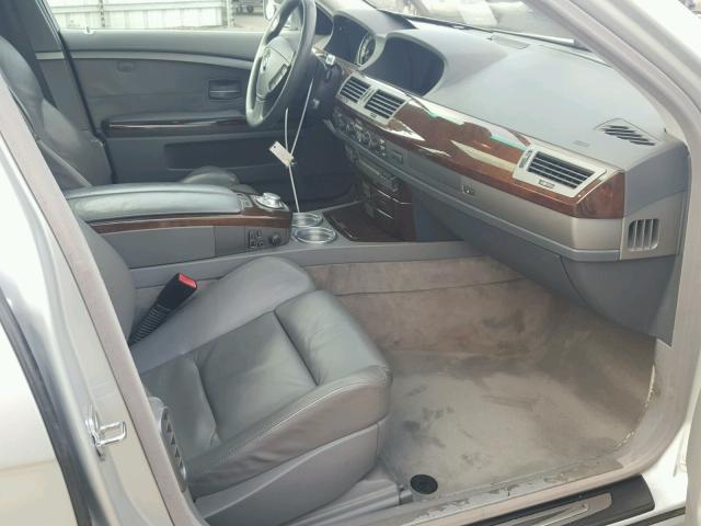 WBAGL63423DP67334 - 2003 BMW 745 I SILVER photo 5