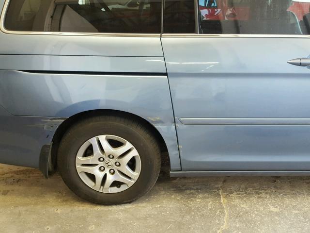 5FNRL38767B059132 - 2007 HONDA ODYSSEY EX BLUE photo 9