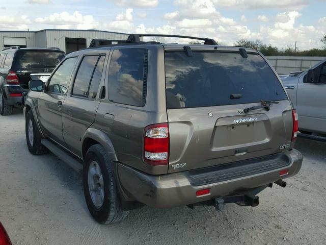 JN8DR07X71W511704 - 2001 NISSAN PATHFINDER GRAY photo 3