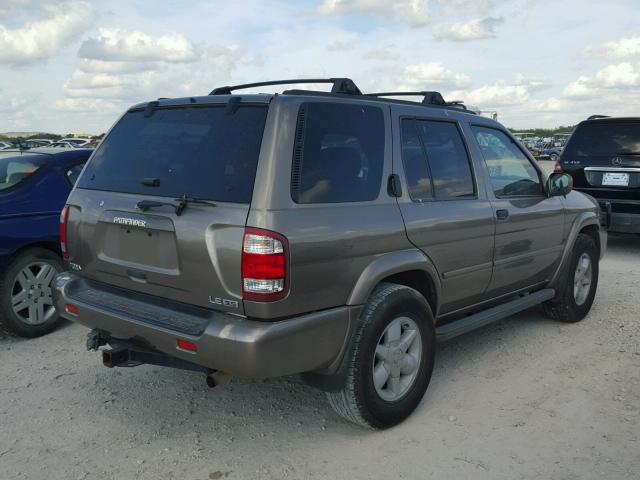 JN8DR07X71W511704 - 2001 NISSAN PATHFINDER GRAY photo 4