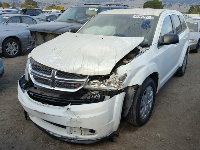 3C4PDCAB8FT679564 - 2015 DODGE JOURNEY SE WHITE photo 2