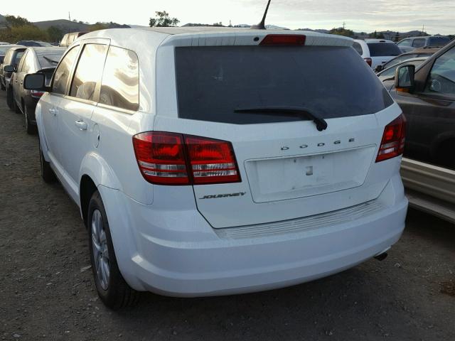 3C4PDCAB8FT679564 - 2015 DODGE JOURNEY SE WHITE photo 3