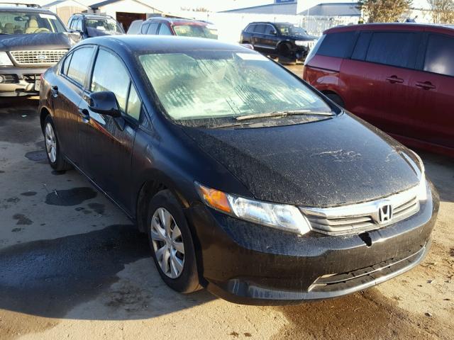 19XFB2F55CE093970 - 2012 HONDA CIVIC LX BLACK photo 1