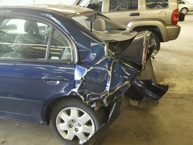 2HGES16584H555161 - 2004 HONDA CIVIC LX BLUE photo 7