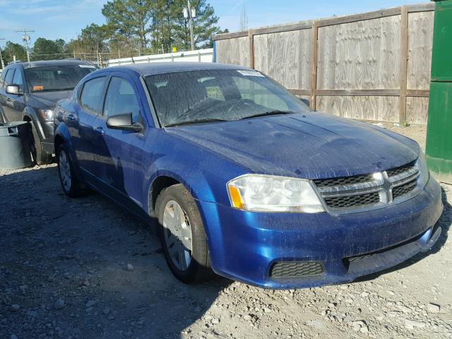 1C3CDZAB7CN274717 - 2012 DODGE AVENGER SE BLUE photo 1