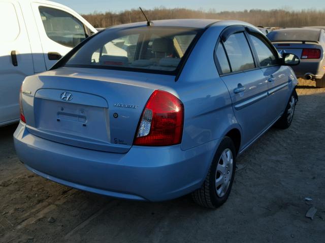 KMHCN46C38U203505 - 2008 HYUNDAI ACCENT GLS BLUE photo 4