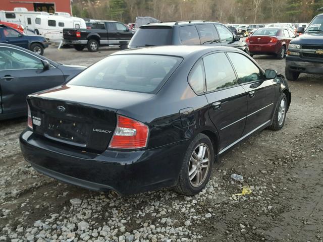 4S3BL616157221465 - 2005 SUBARU LEGACY 2.5 BLACK photo 4