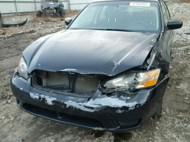 4S3BL616157221465 - 2005 SUBARU LEGACY 2.5 BLACK photo 9