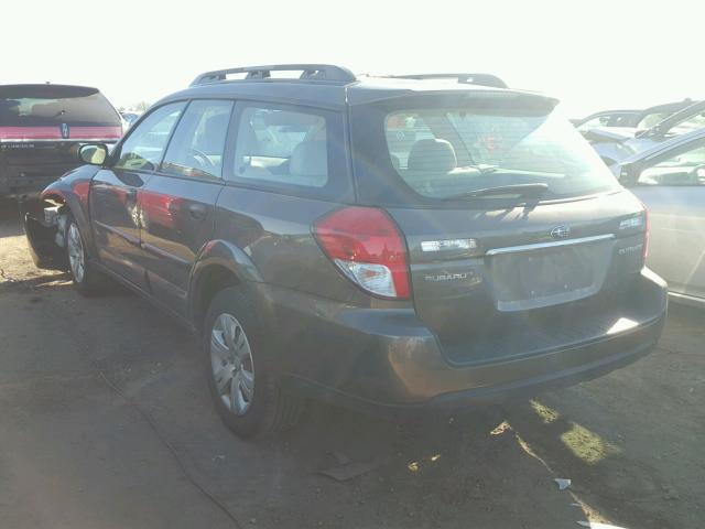 4S4BP60C496342235 - 2009 SUBARU OUTBACK BROWN photo 3