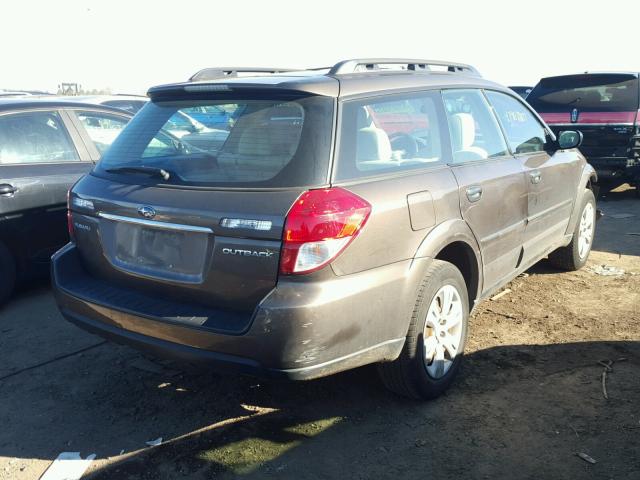 4S4BP60C496342235 - 2009 SUBARU OUTBACK BROWN photo 4