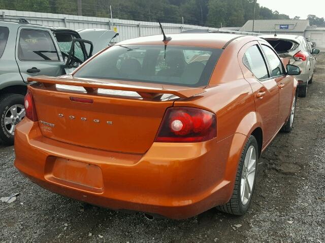 1B3BD1FG1BN575190 - 2011 DODGE AVENGER MA ORANGE photo 4