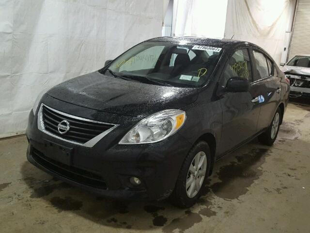 3N1CN7AP2CL860995 - 2012 NISSAN VERSA S BLACK photo 2