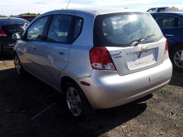 KL1TD66618B214969 - 2008 CHEVROLET AVEO BASE Күміс фото 3