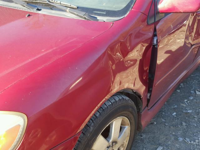 2T1BR38E04C290364 - 2004 TOYOTA COROLLA CE BURGUNDY photo 10