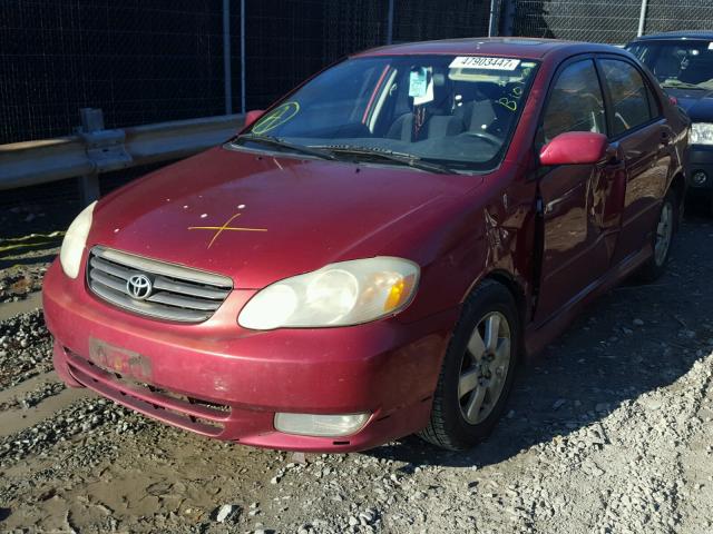 2T1BR38E04C290364 - 2004 TOYOTA COROLLA CE BURGUNDY photo 2