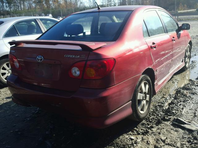 2T1BR38E04C290364 - 2004 TOYOTA COROLLA CE BURGUNDY photo 4