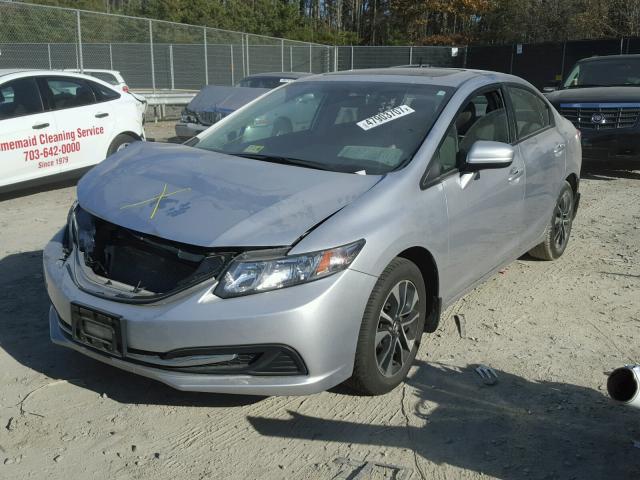 19XFB2F86EE200179 - 2014 HONDA CIVIC EX SILVER photo 2