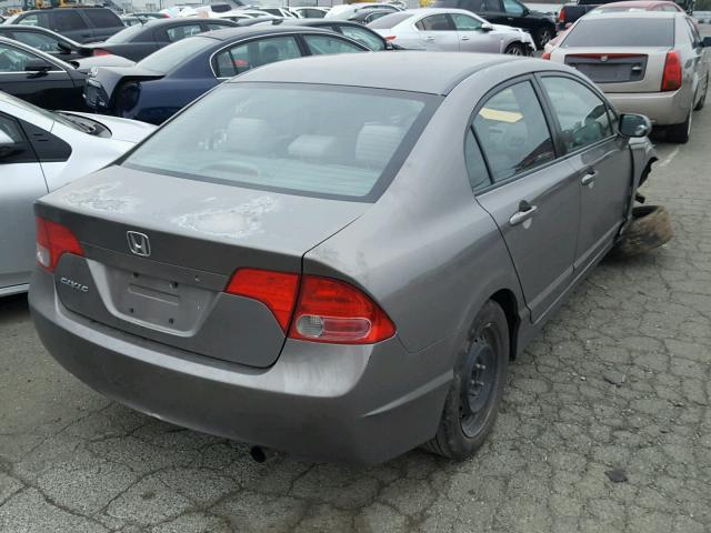 2HGFA16548H525832 - 2008 HONDA CIVIC LX GRAY photo 4