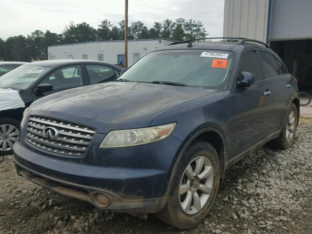 JNRAS08W45X206024 - 2005 INFINITI FX35 BLUE photo 2