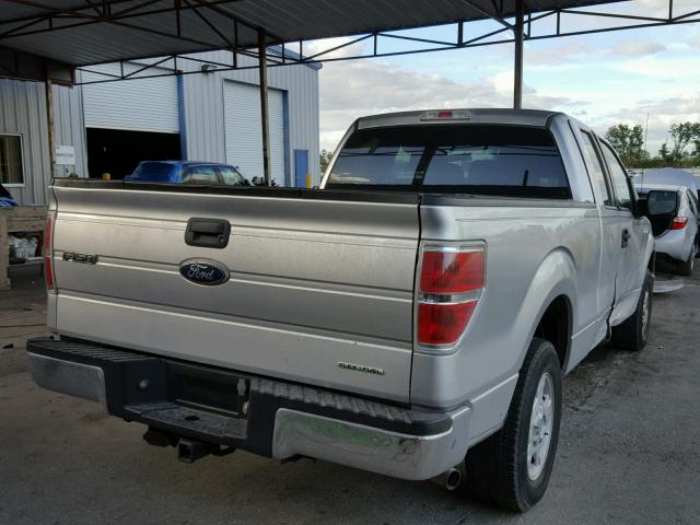 1FTEX1CM8BFB66031 - 2011 FORD F150 SUPER SILVER photo 4