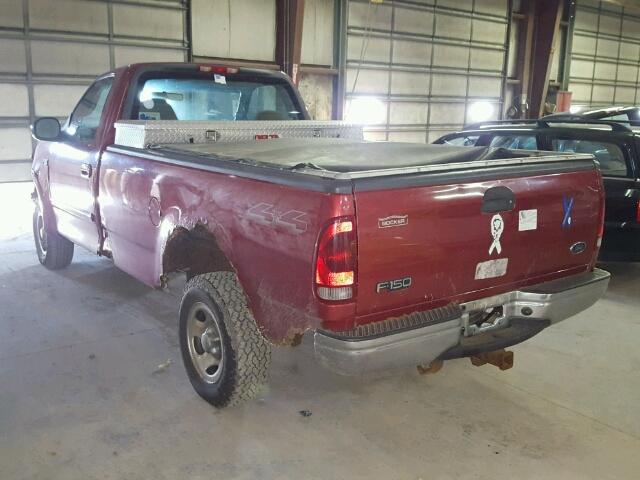 3FTZF18231MA47524 - 2001 FORD F150 BURGUNDY photo 3