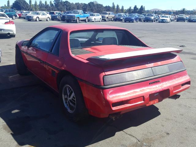 1G2PE11R4JP217728 - 1988 PONTIAC FIERO RED photo 3