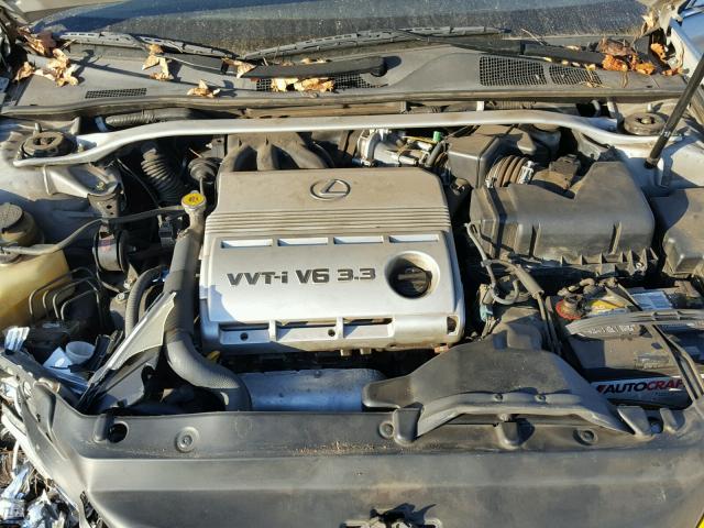 JTHBA30G745009371 - 2004 LEXUS ES 330 SILVER photo 7