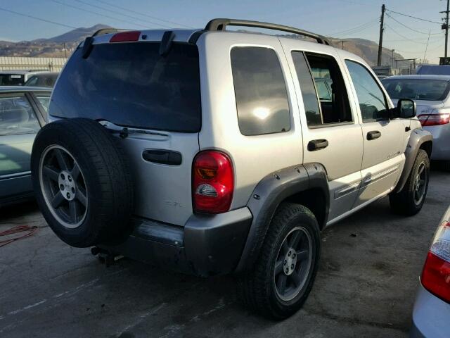 1J4GL48K03W693375 - 2003 JEEP LIBERTY SP SILVER photo 4