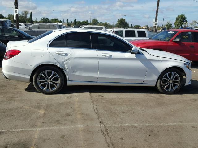 55SWF4KB9FU014745 - 2015 MERCEDES-BENZ C 300 4MAT WHITE photo 9