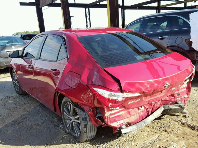 2T1BURHEXGC484454 - 2016 TOYOTA COROLLA L RED photo 3