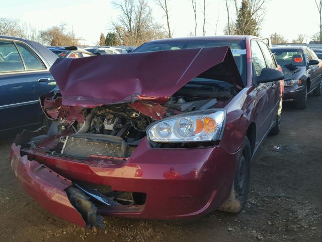 1G1ZS58F47F164617 - 2007 CHEVROLET MALIBU LS BURGUNDY photo 2