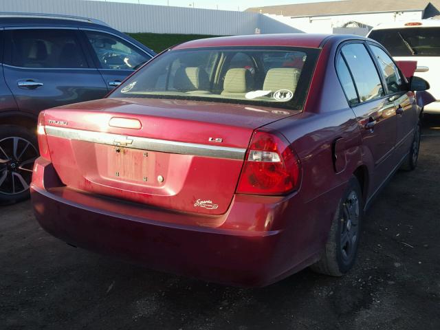 1G1ZS58F47F164617 - 2007 CHEVROLET MALIBU LS BURGUNDY photo 4