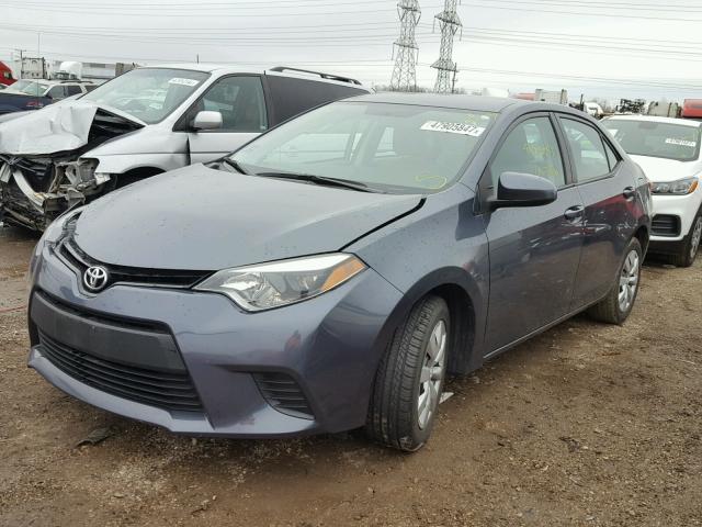 2T1BURHE4EC205674 - 2014 TOYOTA COROLLA L GRAY photo 2