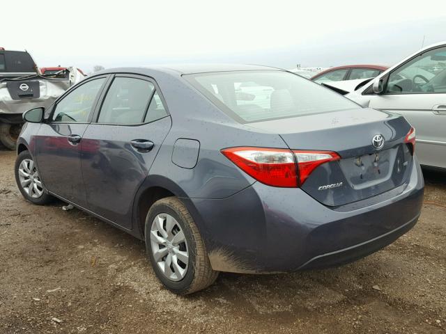 2T1BURHE4EC205674 - 2014 TOYOTA COROLLA L GRAY photo 3