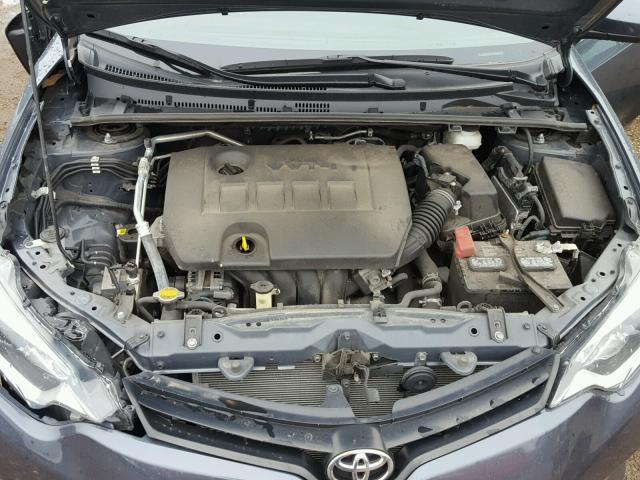 2T1BURHE4EC205674 - 2014 TOYOTA COROLLA L GRAY photo 7