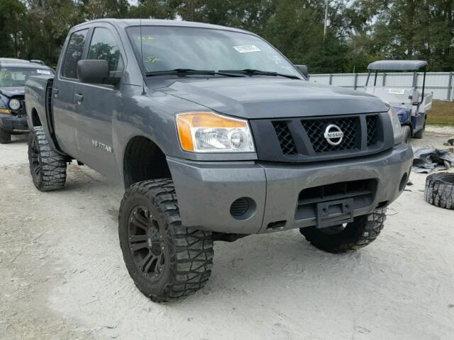 1N6AA0EJ8FN502394 - 2015 NISSAN TITAN S GRAY photo 1